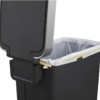Cubo negro con pedal 40L Hana Slim
